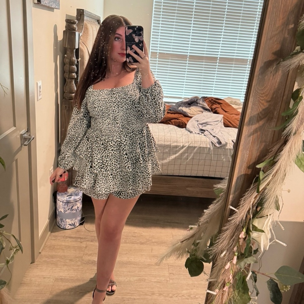 Elegant Cheetah Patterned Romper